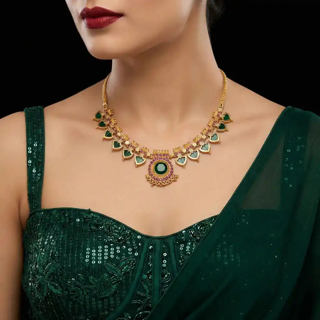 Palakka Stone Necklace PSPKNPG3-037
