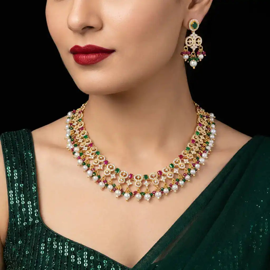 Modern Multicolor Necklace Set