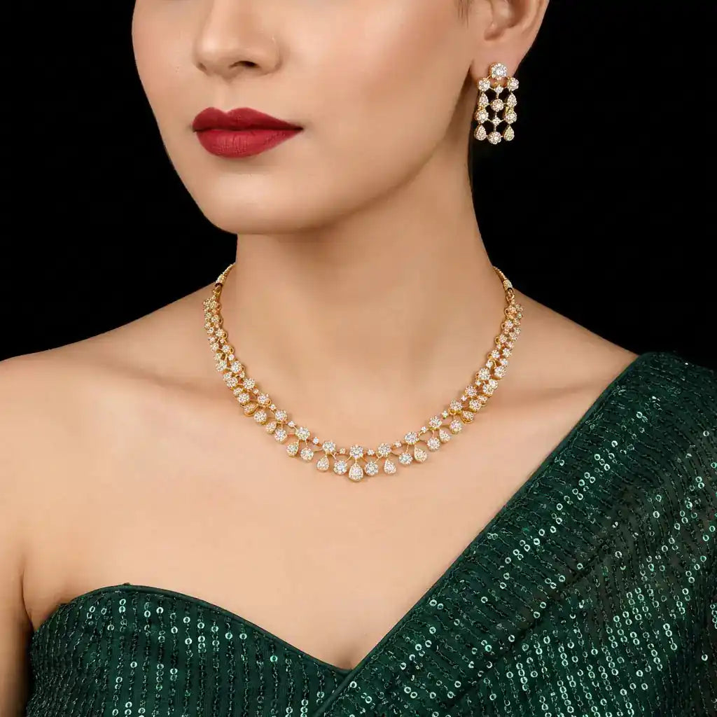 Stylish Stone Necklace Set For wedding