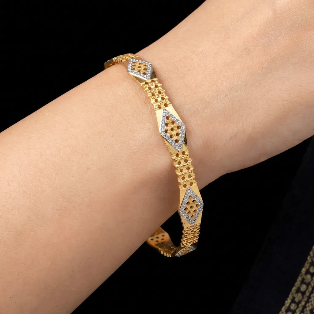 Rhodium Bangle PRGB55-091