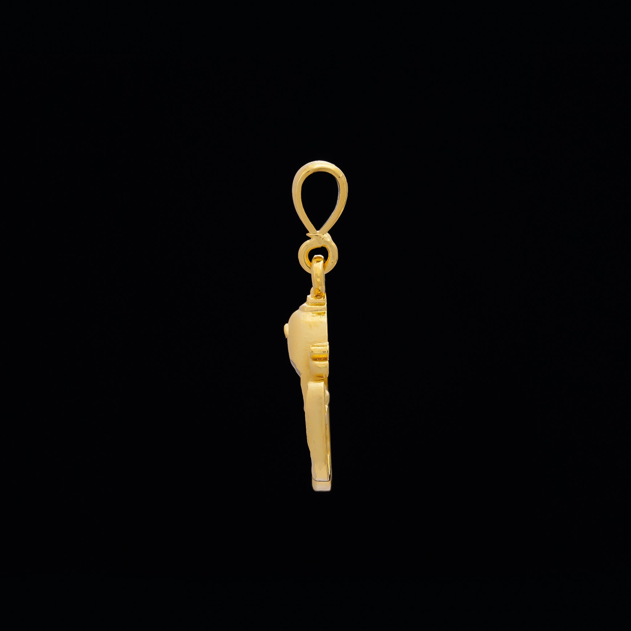 Om with Lord Ganesha gold pendant PGLT9-021