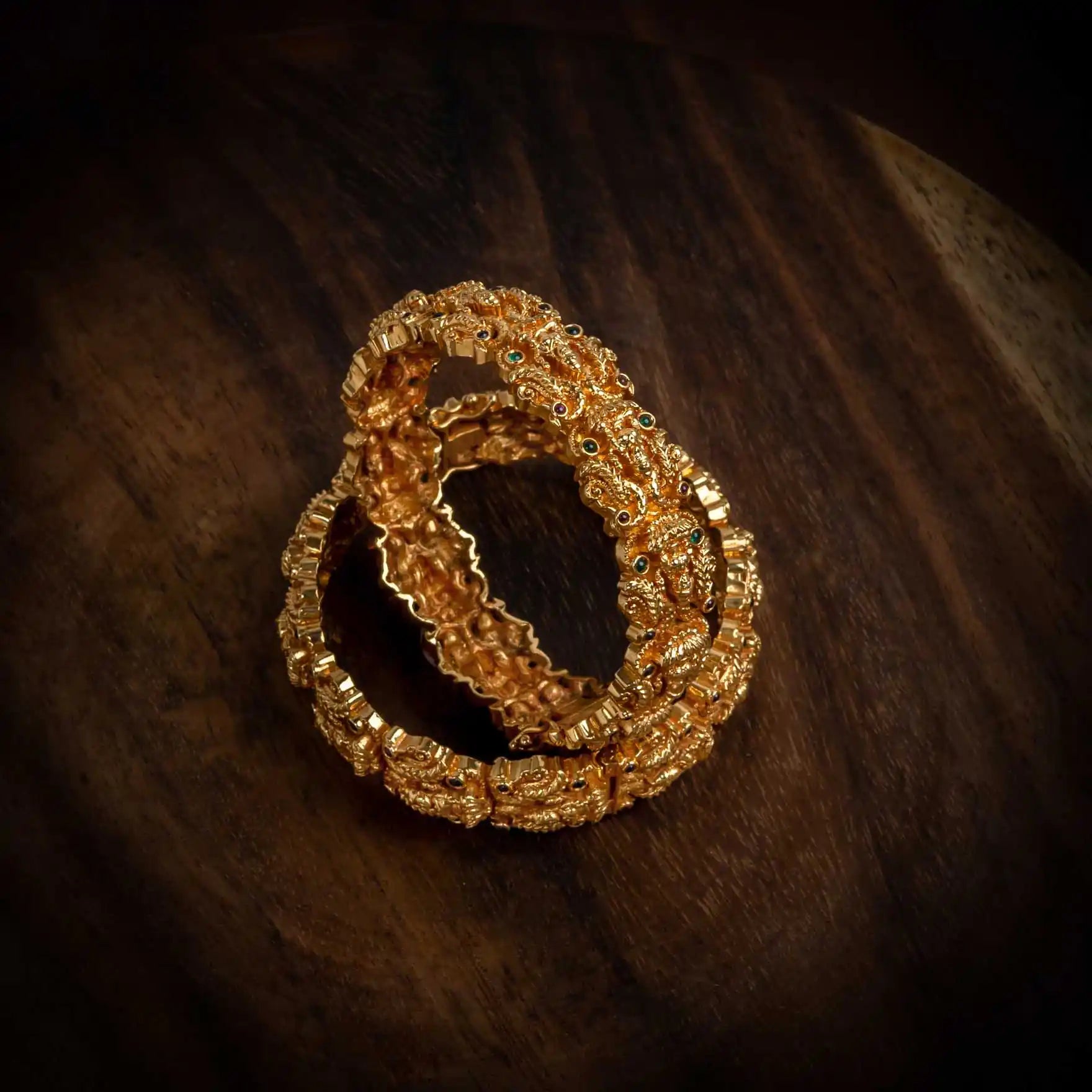 Bangle PSGRBSR3RG-26-055 — Gold Plated Jewellery | Parakkat Jewels