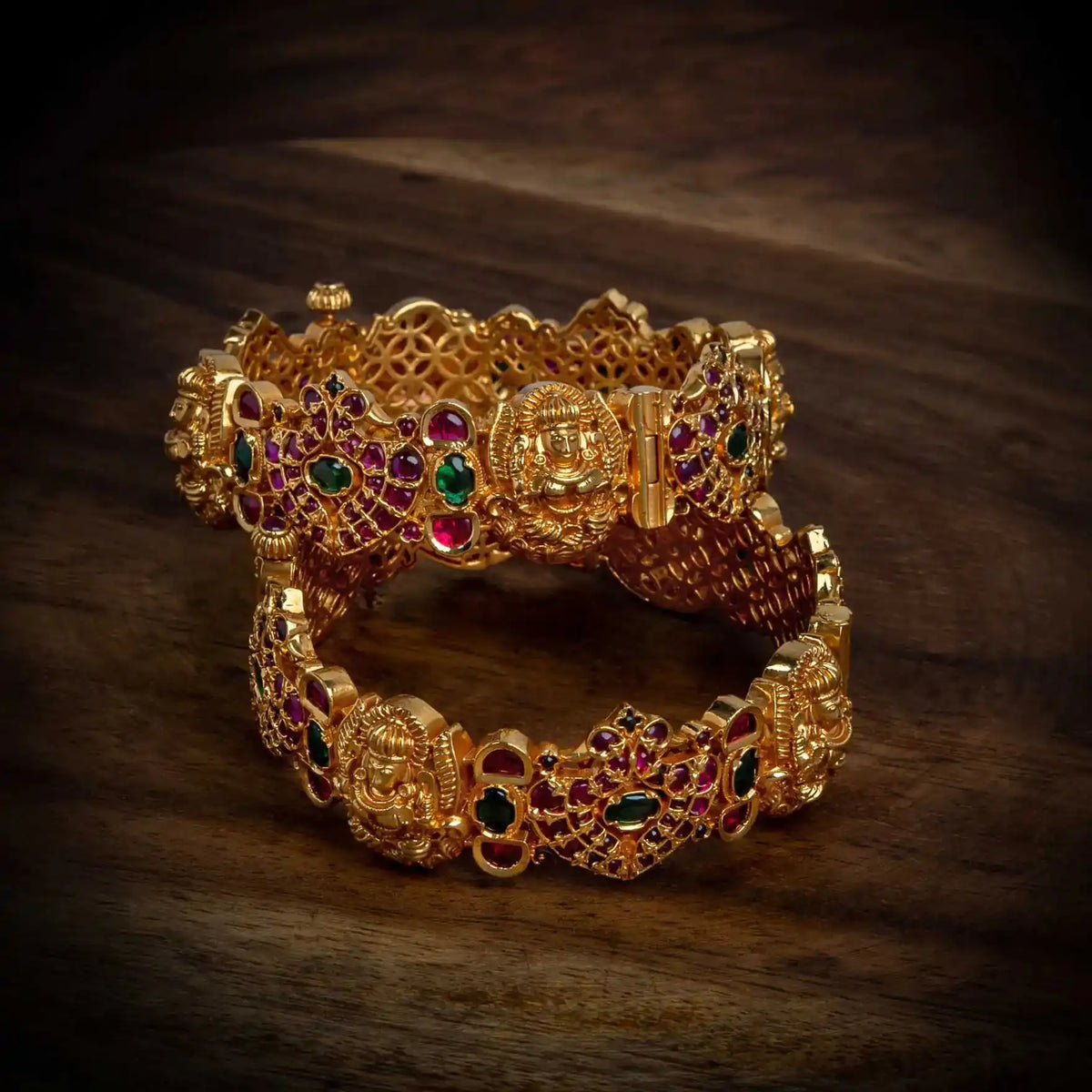 Bangle PSGRBSR1RG-006 — Gold Plated Jewellery | Parakkat Jewels