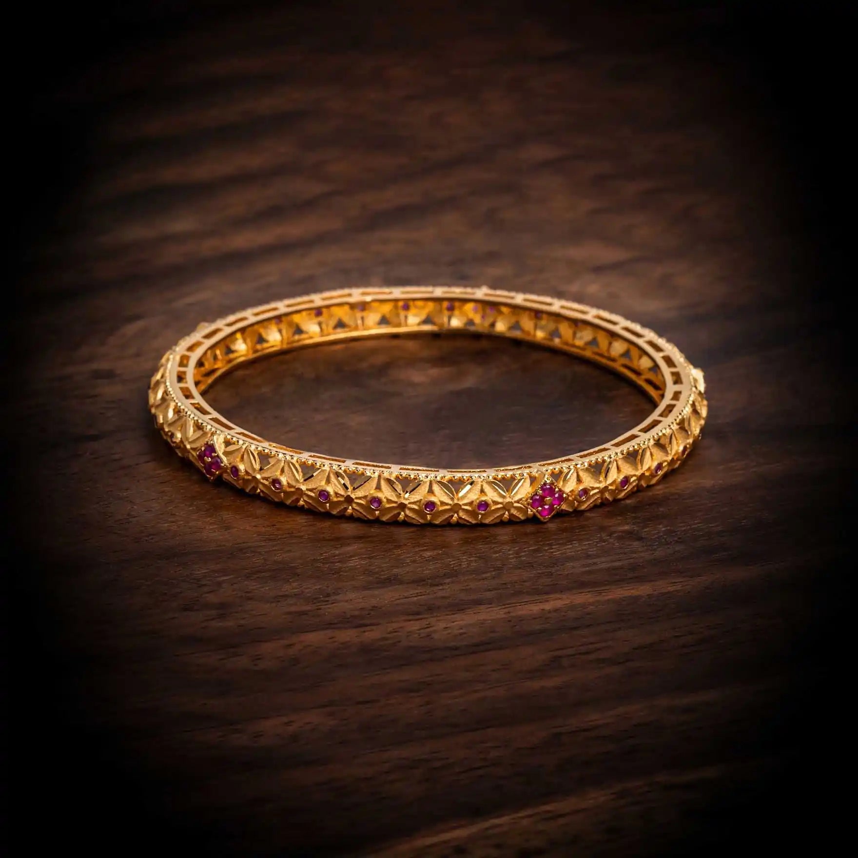 RUBY STONE GHERU BANGLE PSGRBSR16R-042