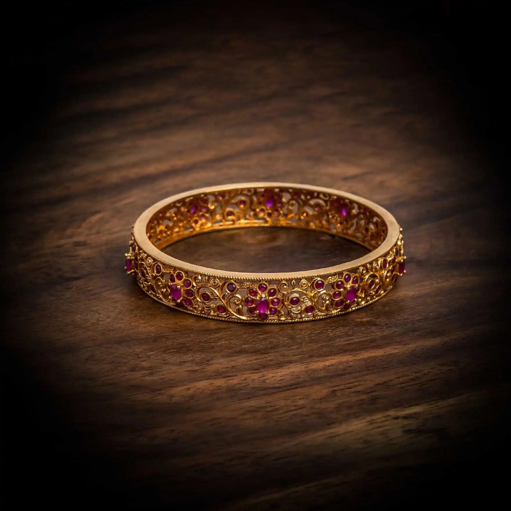 Bangle PSGRBSR2R-013 — Gold Plated Jewellery | Parakkat Jewels