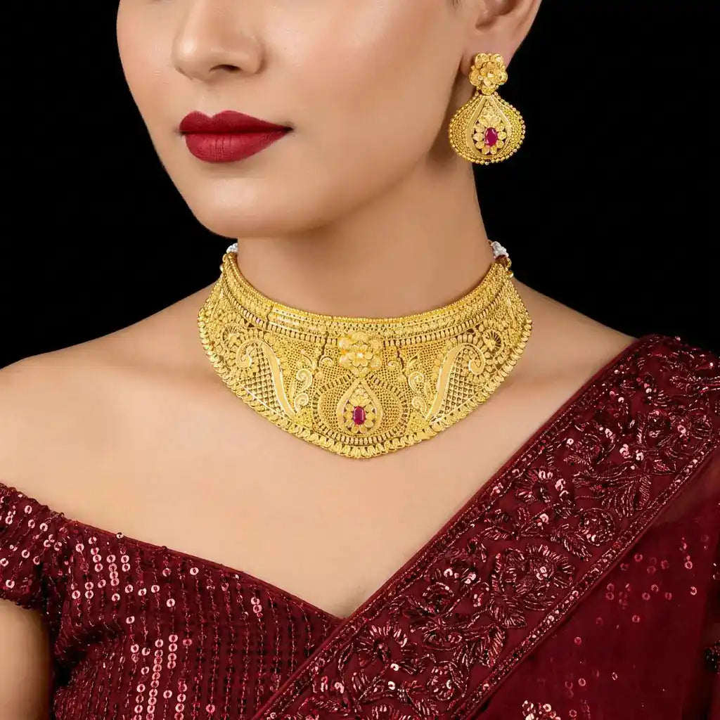 STONE NECKLACE LONG WITH GOLDEN STUD PSNS20R-0321, PSHST67R-081