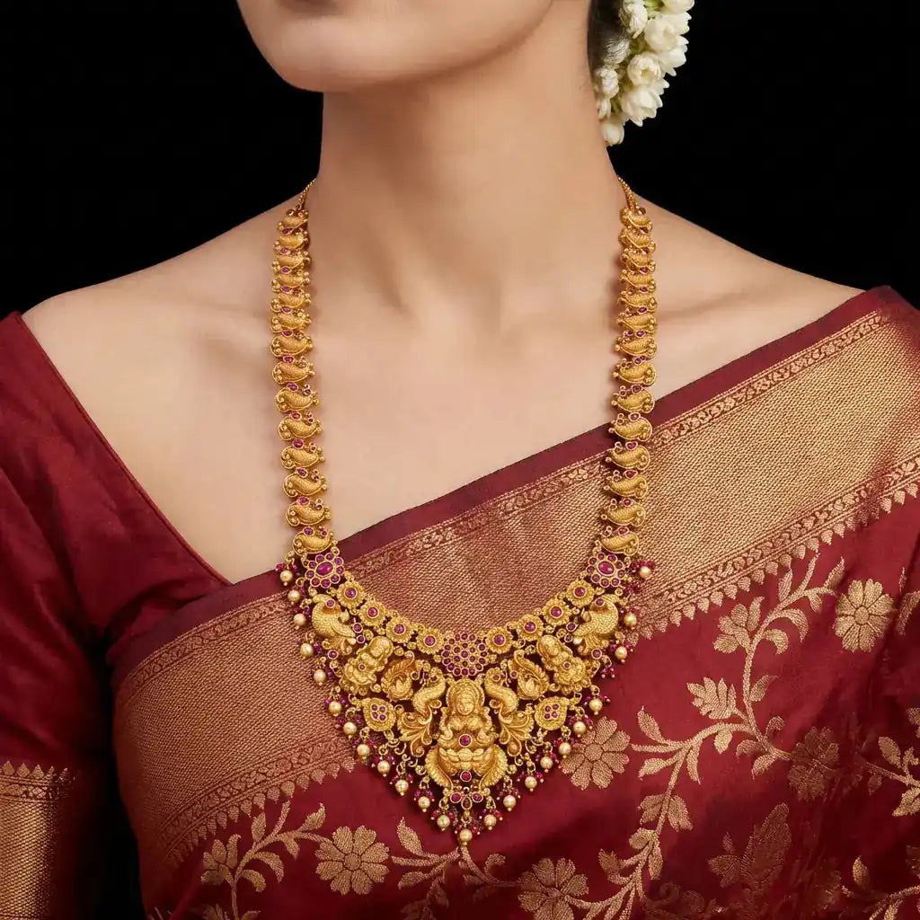 Sreshta Haram Gheru Necklace PSGRNLSR4R-0651