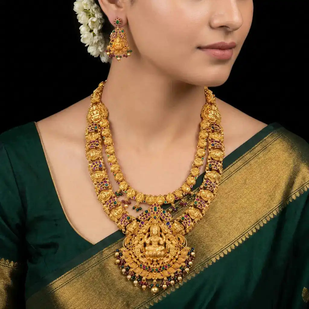 Sreshta Haram Necklace PSGRNLSR1RG-0612, PSGRHSTSR1RG-003