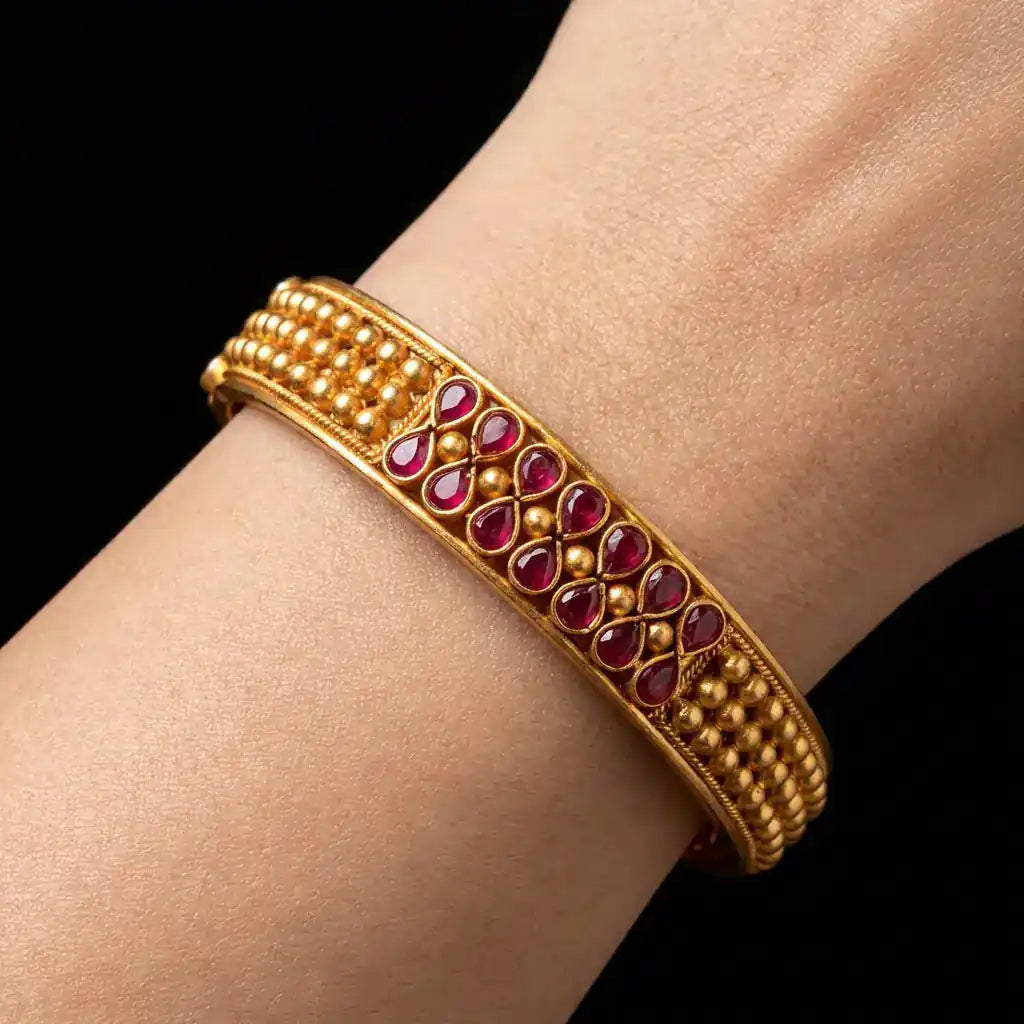 Stone Gheru Bangle PSGRBSR12R-23-006