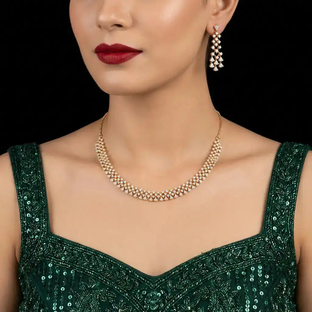 Stone Necklace PSNS105W-035 , PSHST65W-061