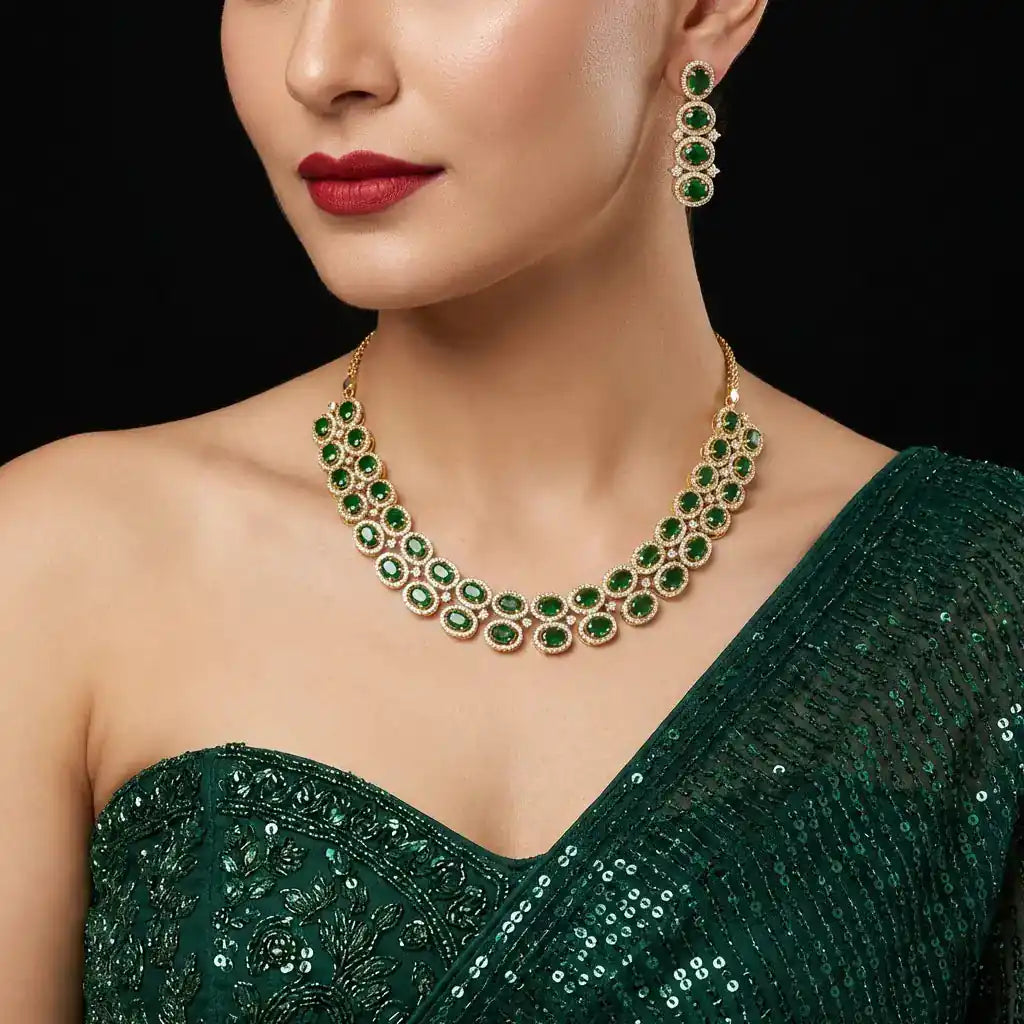 Stone Necklace with StudPMSNS8WG-0011, PMSHST16WG-082