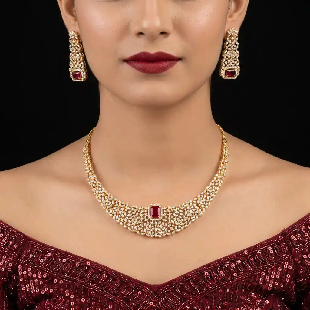 Stone Necklace with Stud PMSNS10WX-0011, PMSHST39WX-052