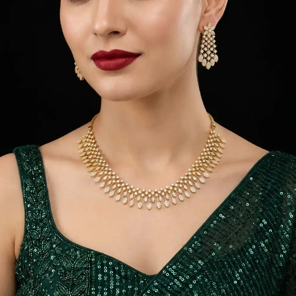 Stone Necklace with Stud PMSNS8W-009, PMSHST22W-022