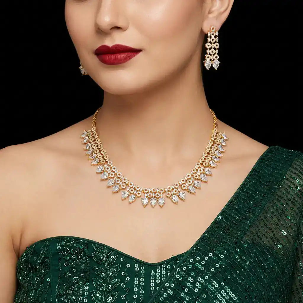 Stone Necklace with Stud PMSNS9W-0011, PMSHST19W-082