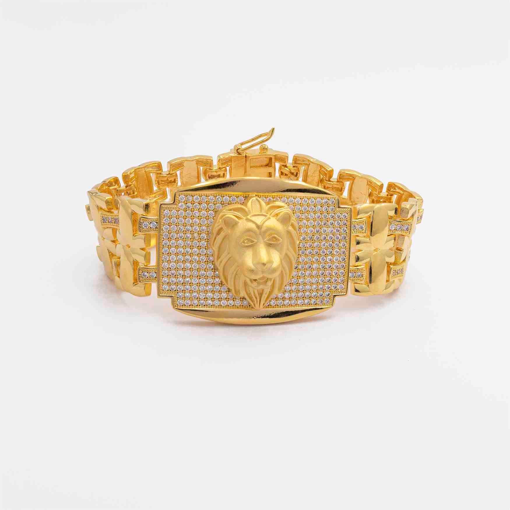 Gents Lion Bracelet PSGBR6W-009 - Parakkat Jewels
