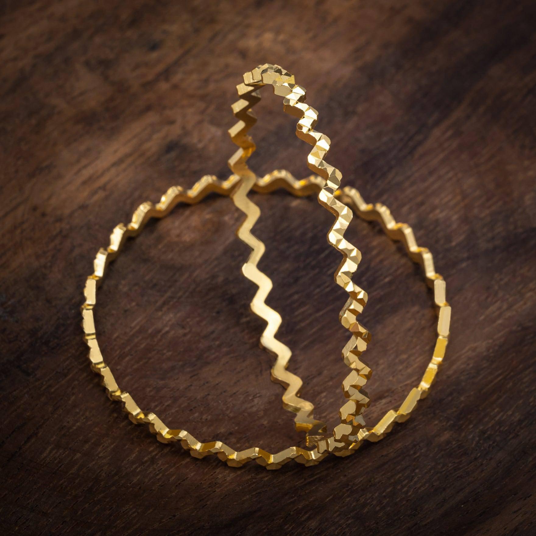 Golden Bangle PGB7-031 - Parakkat Jewels