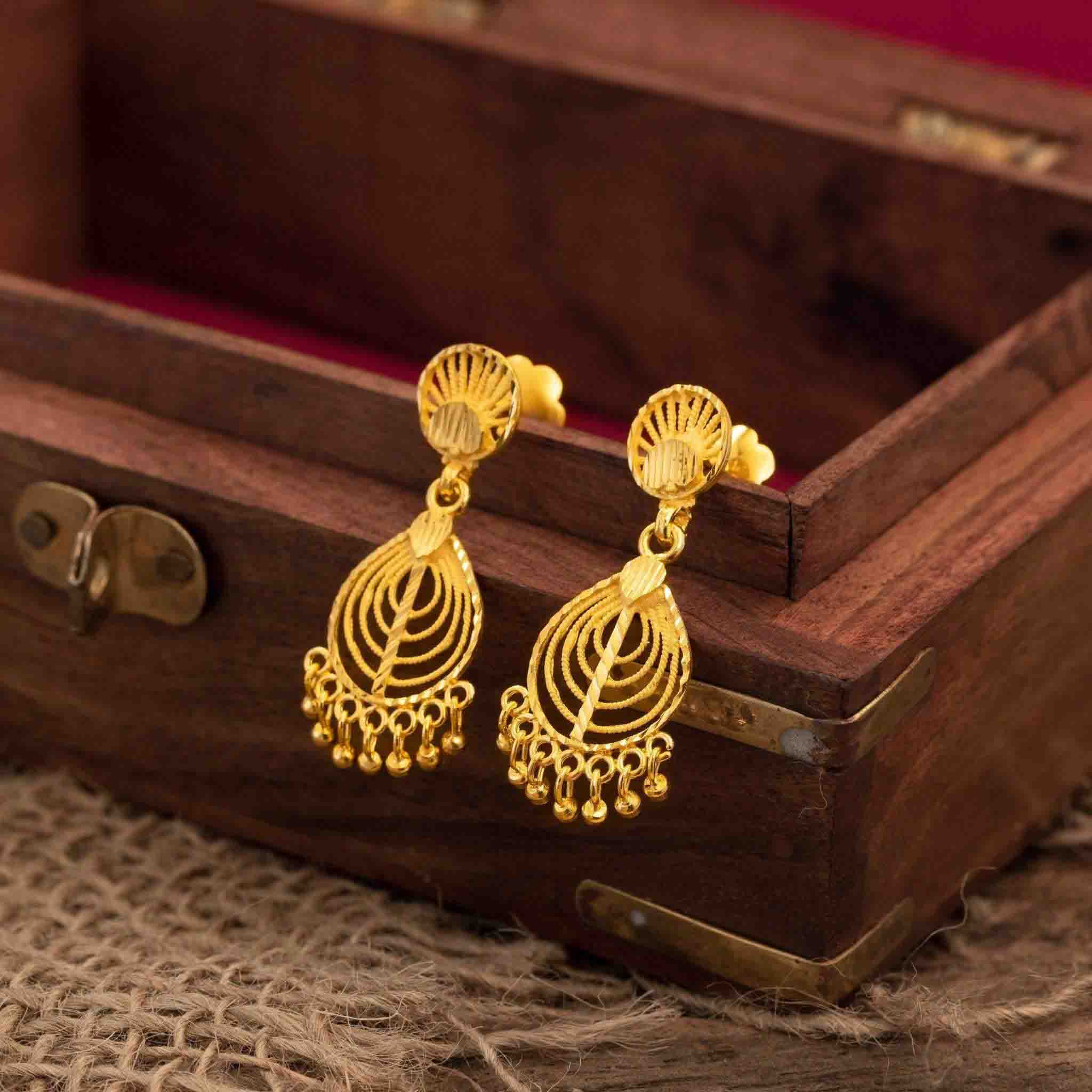 Pethe Gold Jhumka Earrings Waman Hari Pethe Earrings With Price