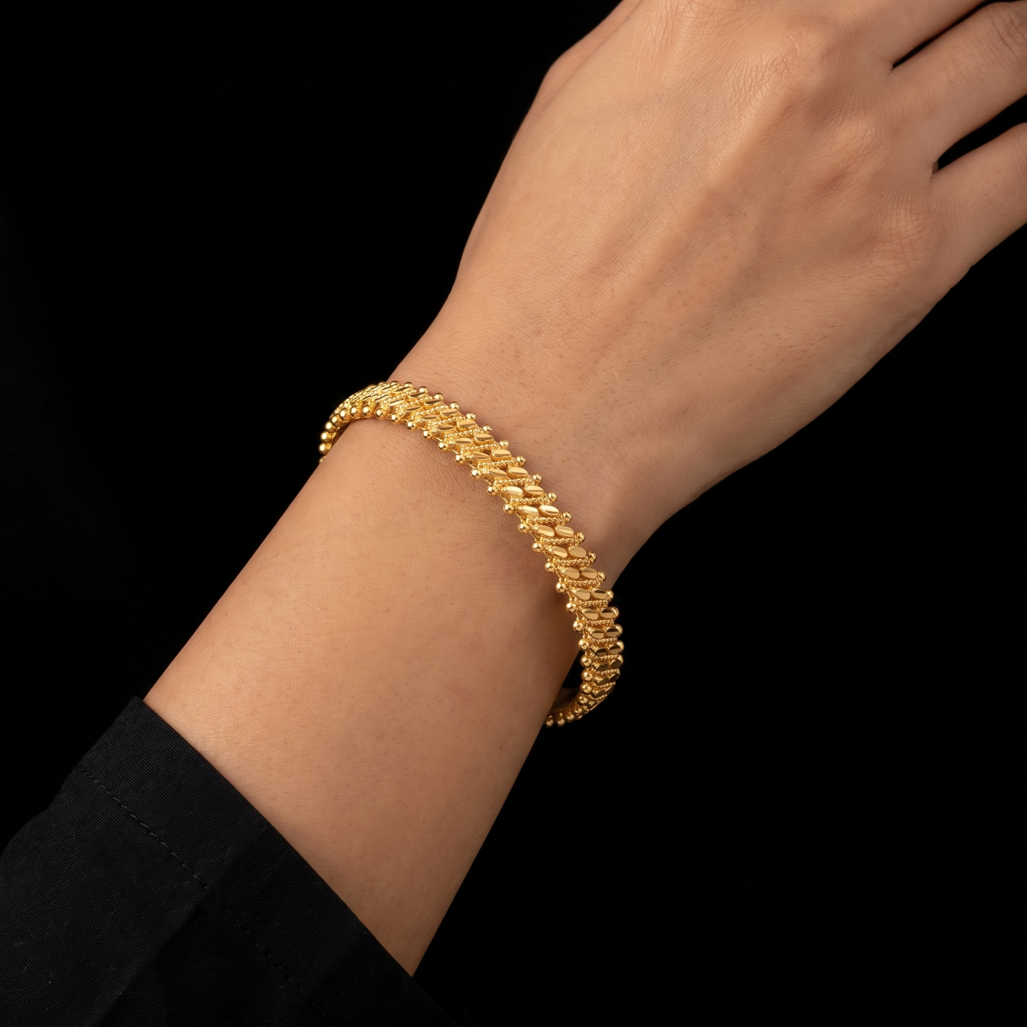 Rope Twist Bangle Gold Layered