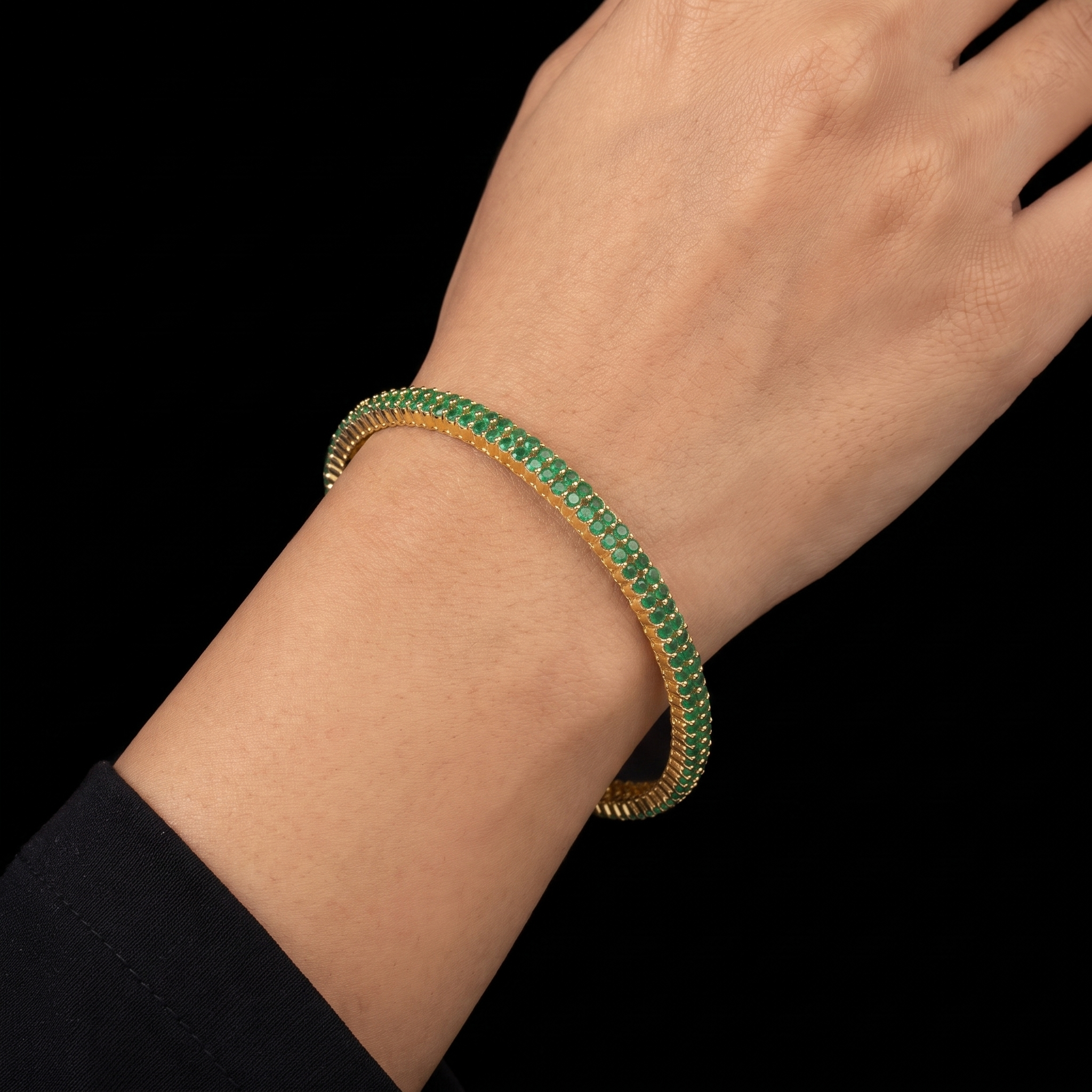 Green Stone Bangle PSB18G-092