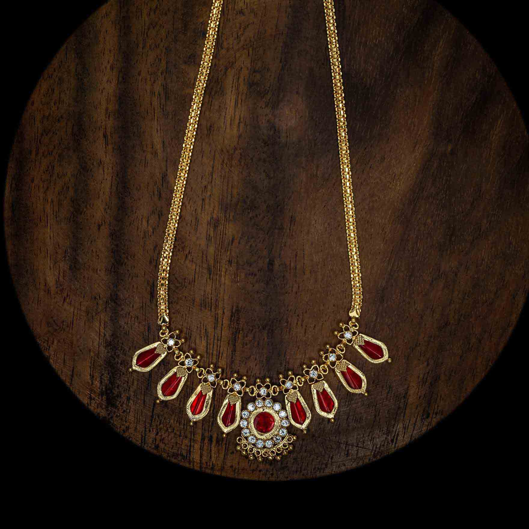 Red nagapadam store necklace