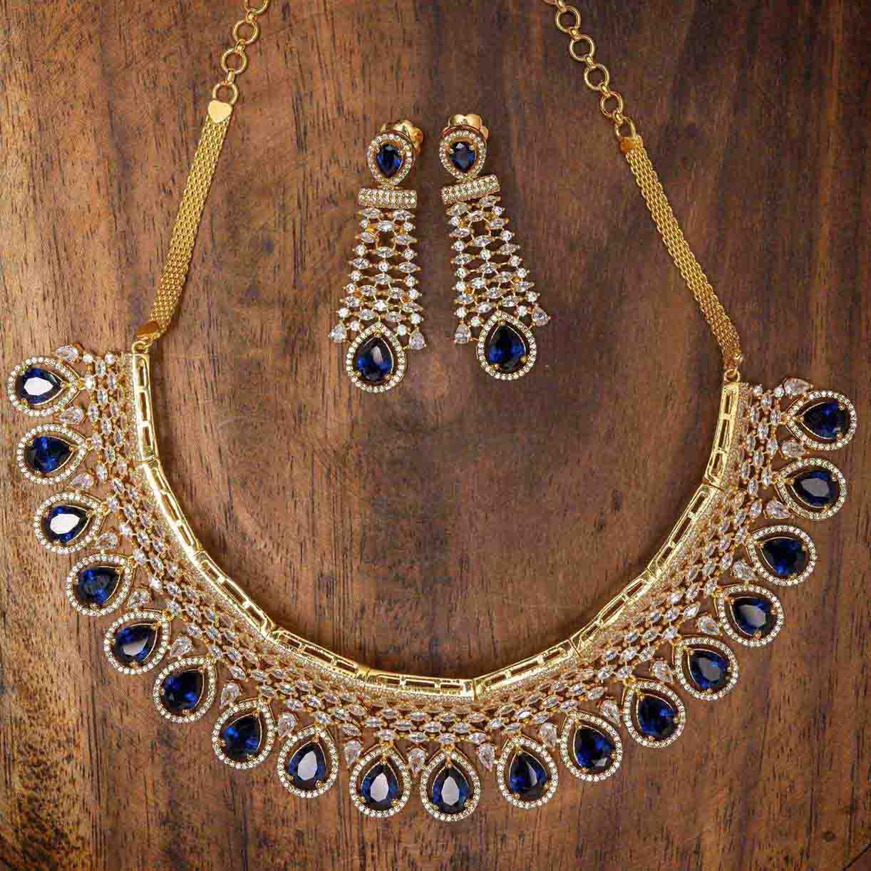 Necklace PMSNS3WBL-0041,PMSHST2WBL-052 - Parakkat Jewels