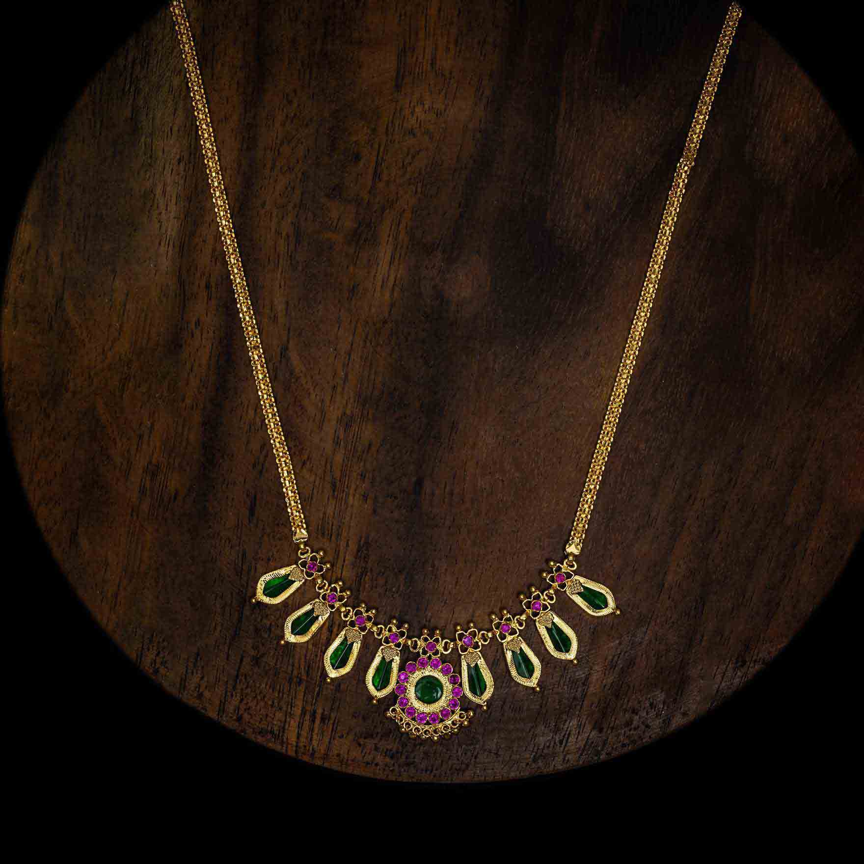 24k gold layered Necklace at Parakkat Jewels
