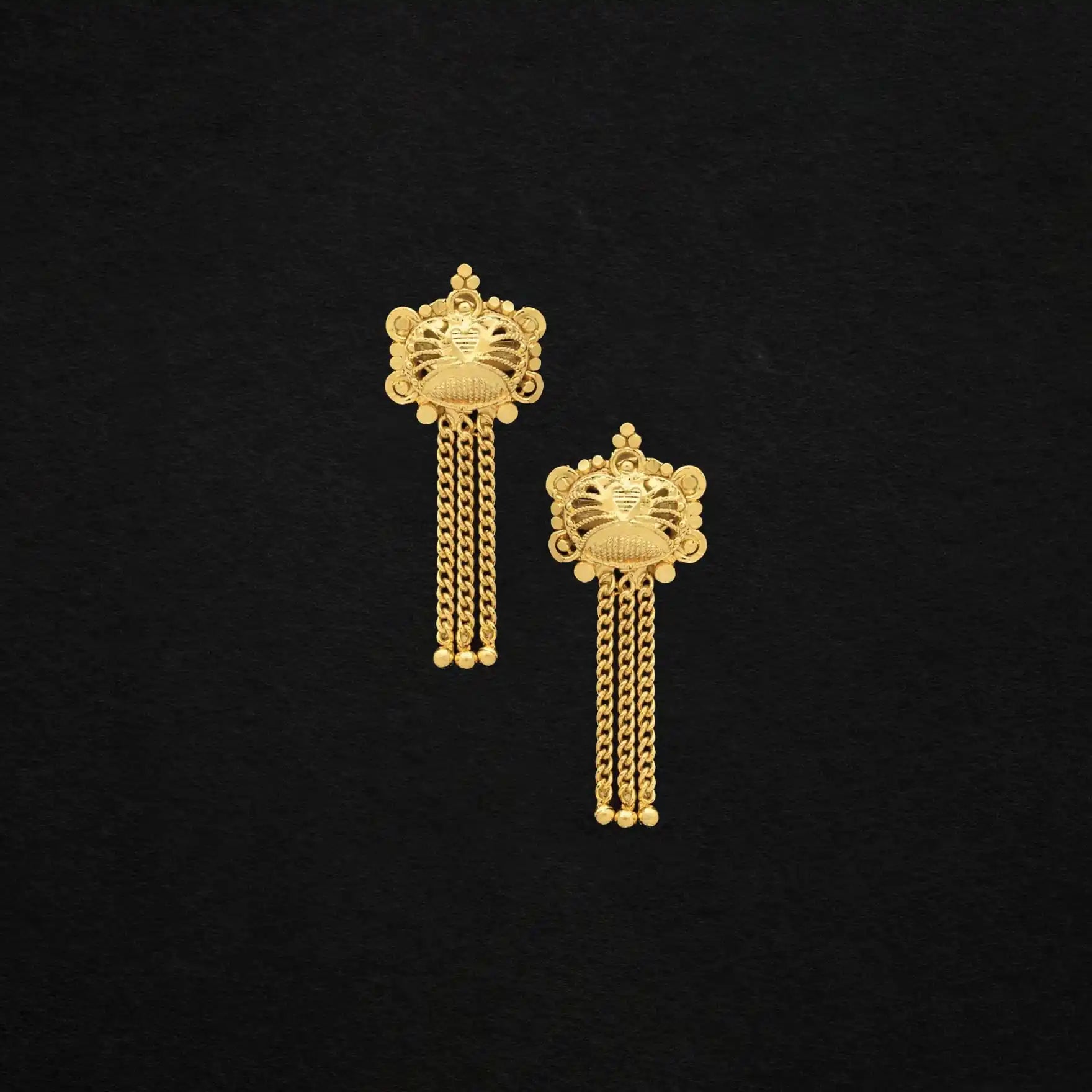 Golden Hanging Stud PGHST236-001