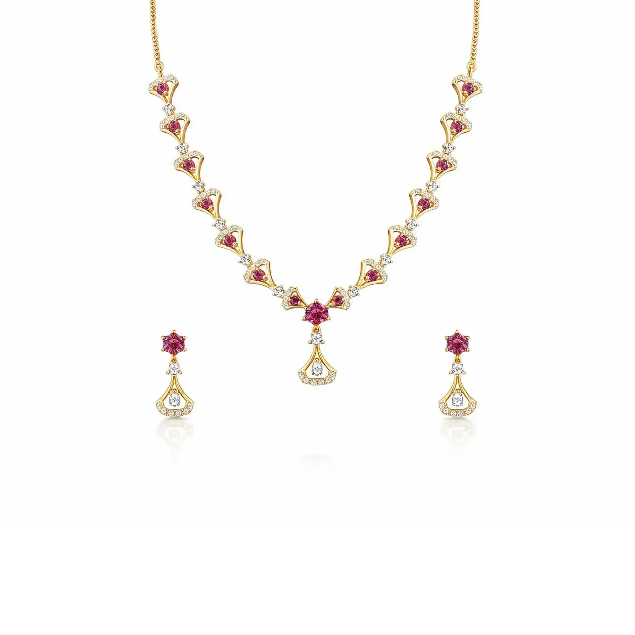 Stone necklace stud PSNS129WR-035, PSHST291WR-041