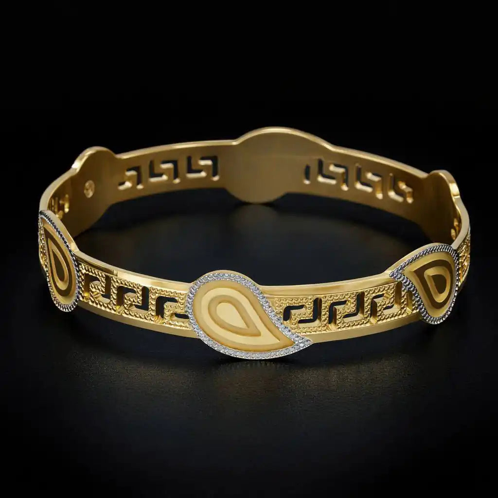 Rhodium Bangle PRGB113-032