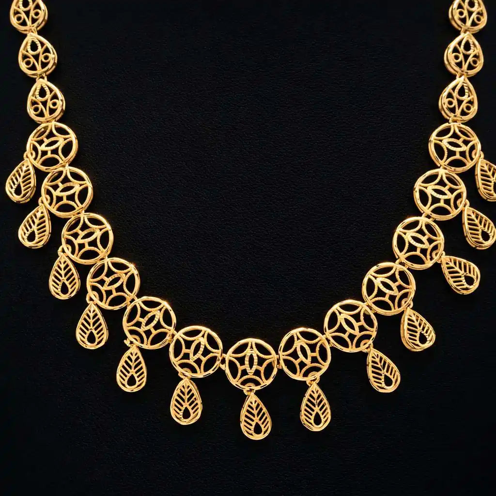 Golden Necklace Short PGNS76-035