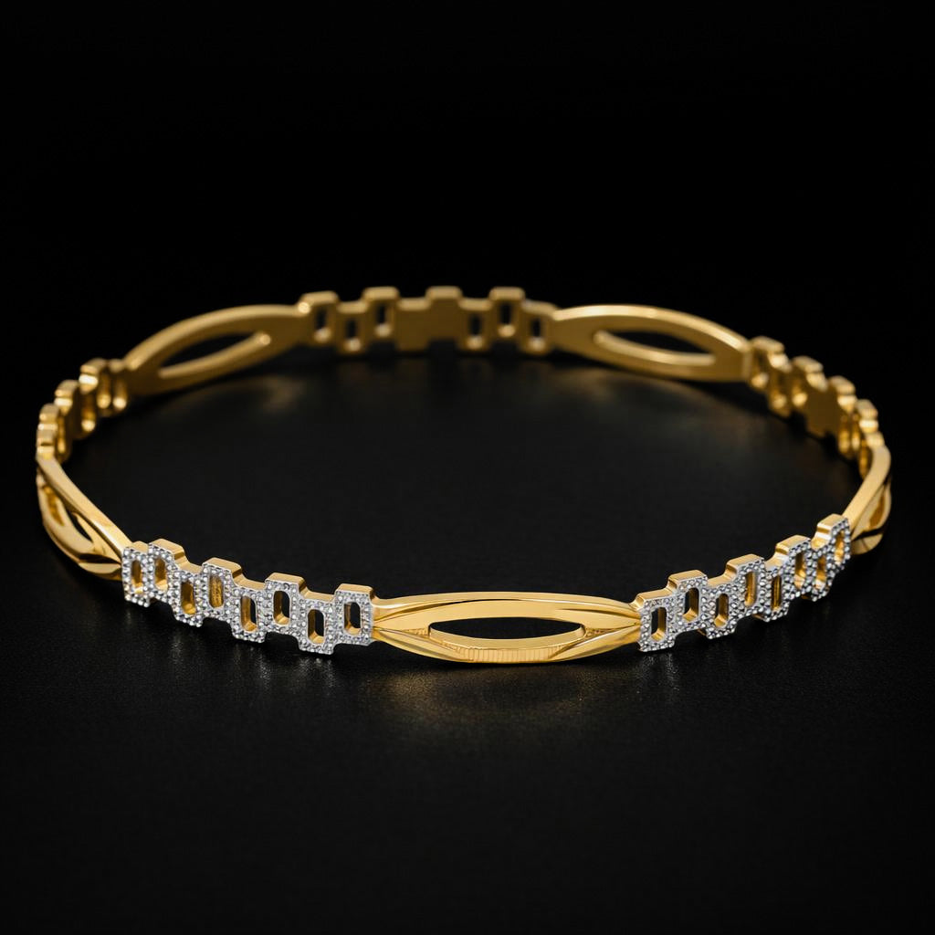 Rhodium Bangle PRGB64-061