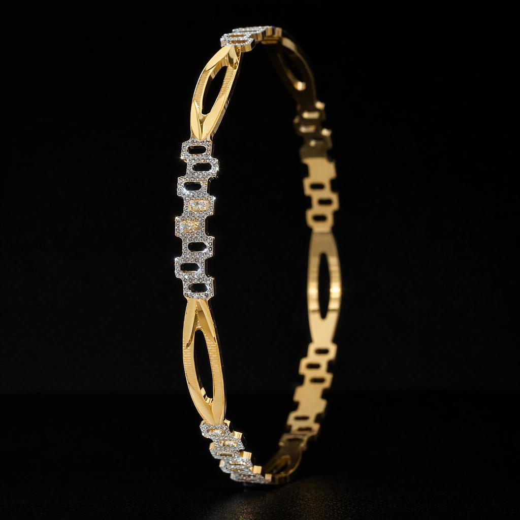 Rhodium Bangle PRGB64-061