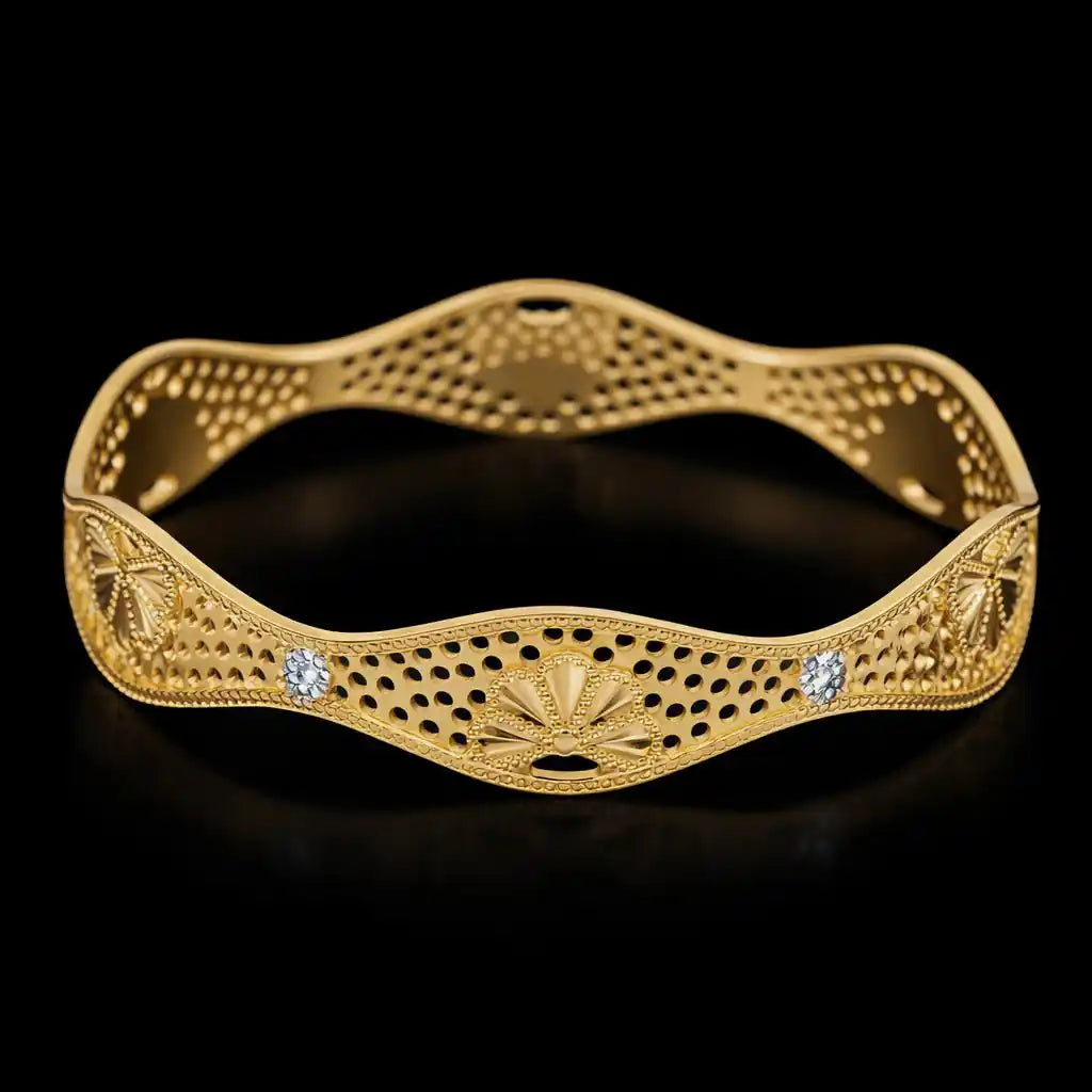 Rhodium Bangle PRGB128-062