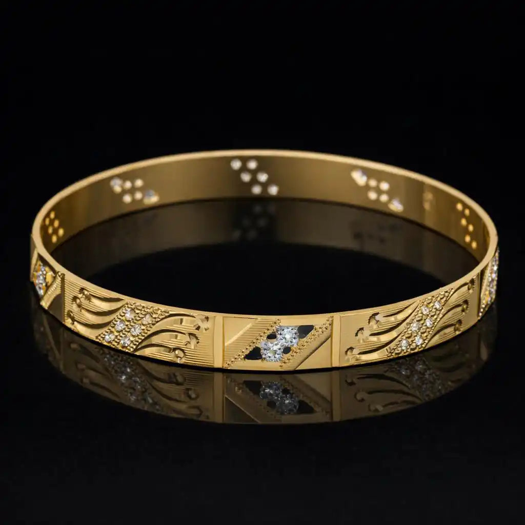 Rhodium Bangle PRGB260-091