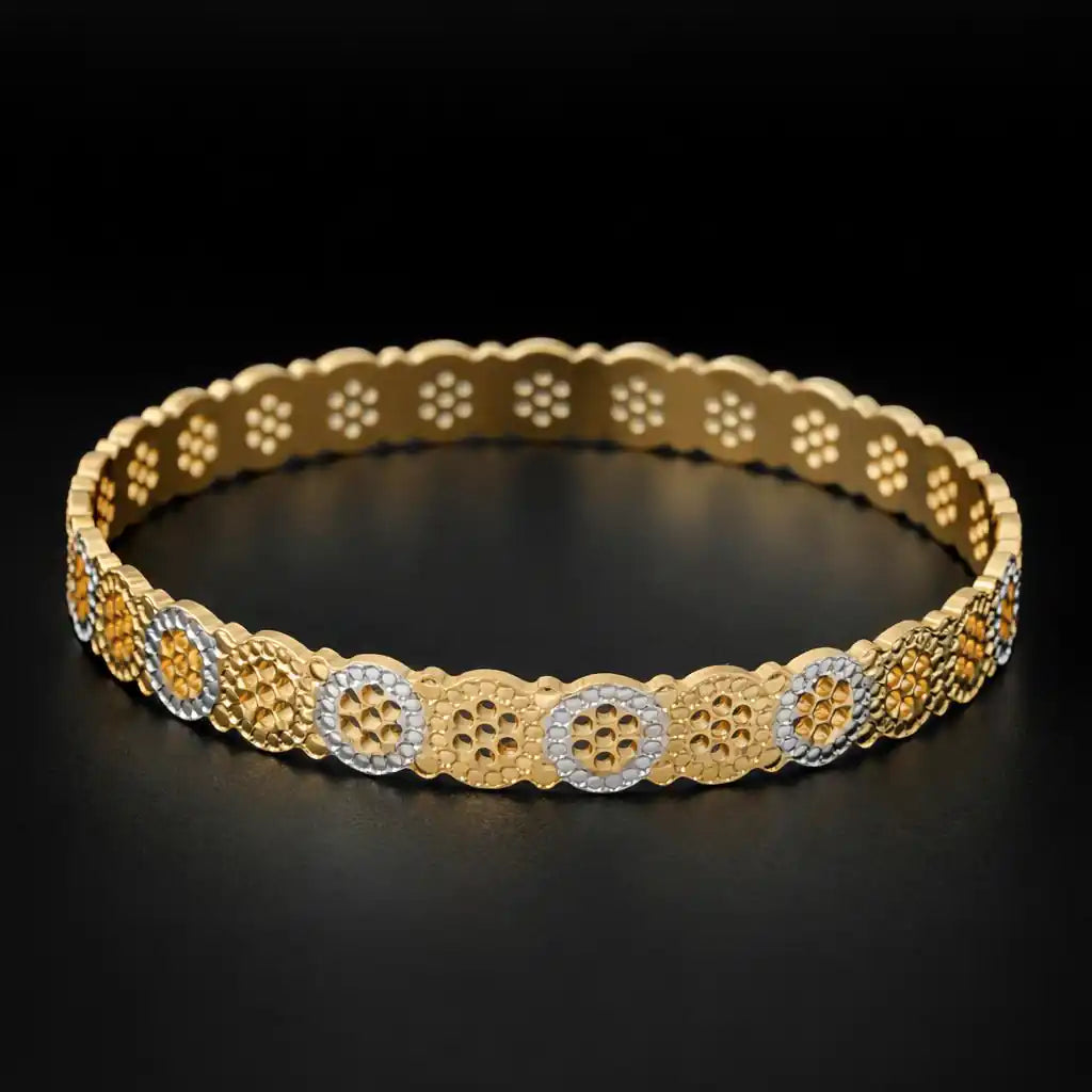 Rhodium Bangle PRGB243-091