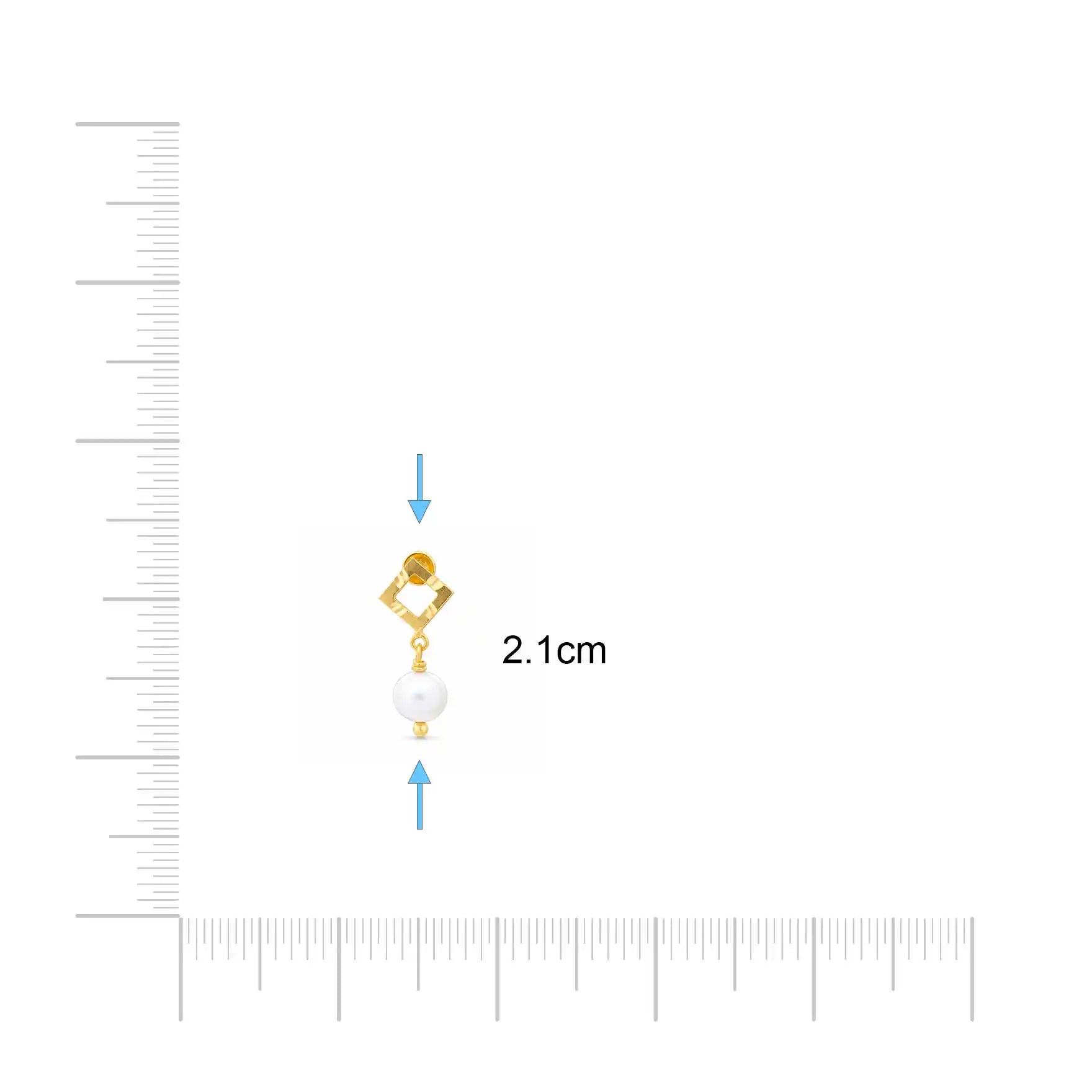 Golden Hanging Stud PGHST80-061