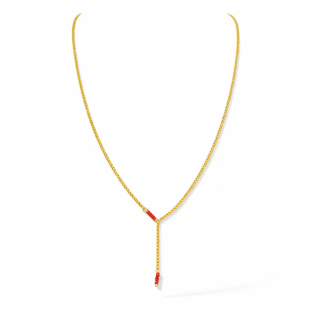 Red Bead Necklace PPNS11C-053