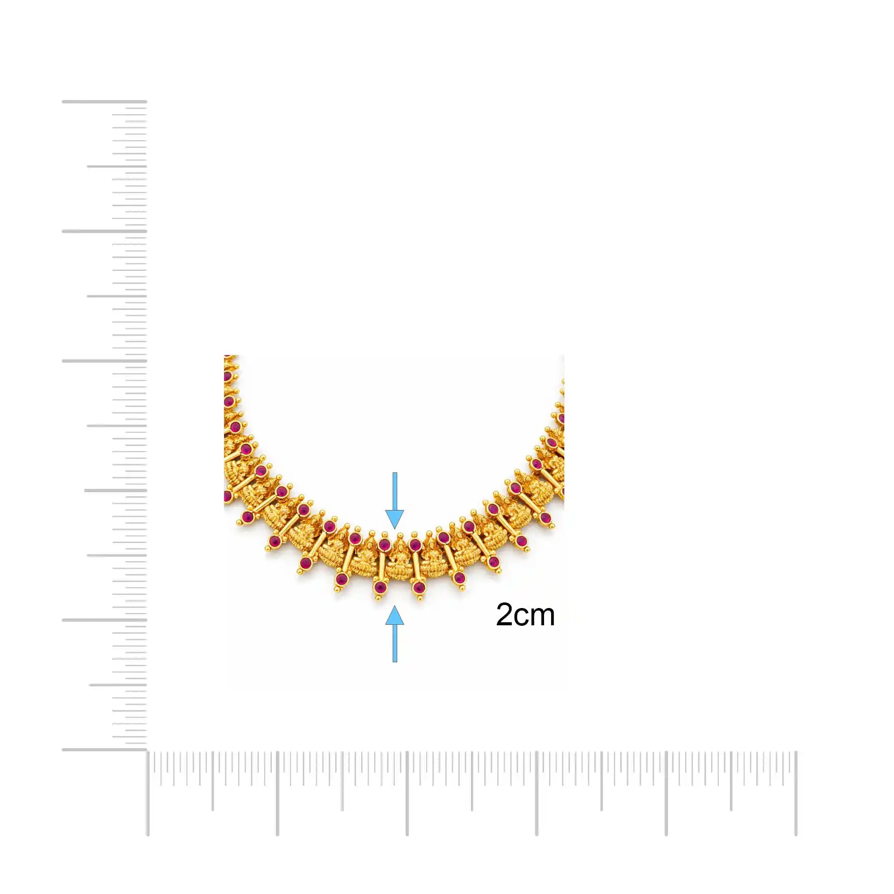 Geru Stone Necklace Short With Stud PSGRNSSR40R-0301, PSGRSTSR26R-002