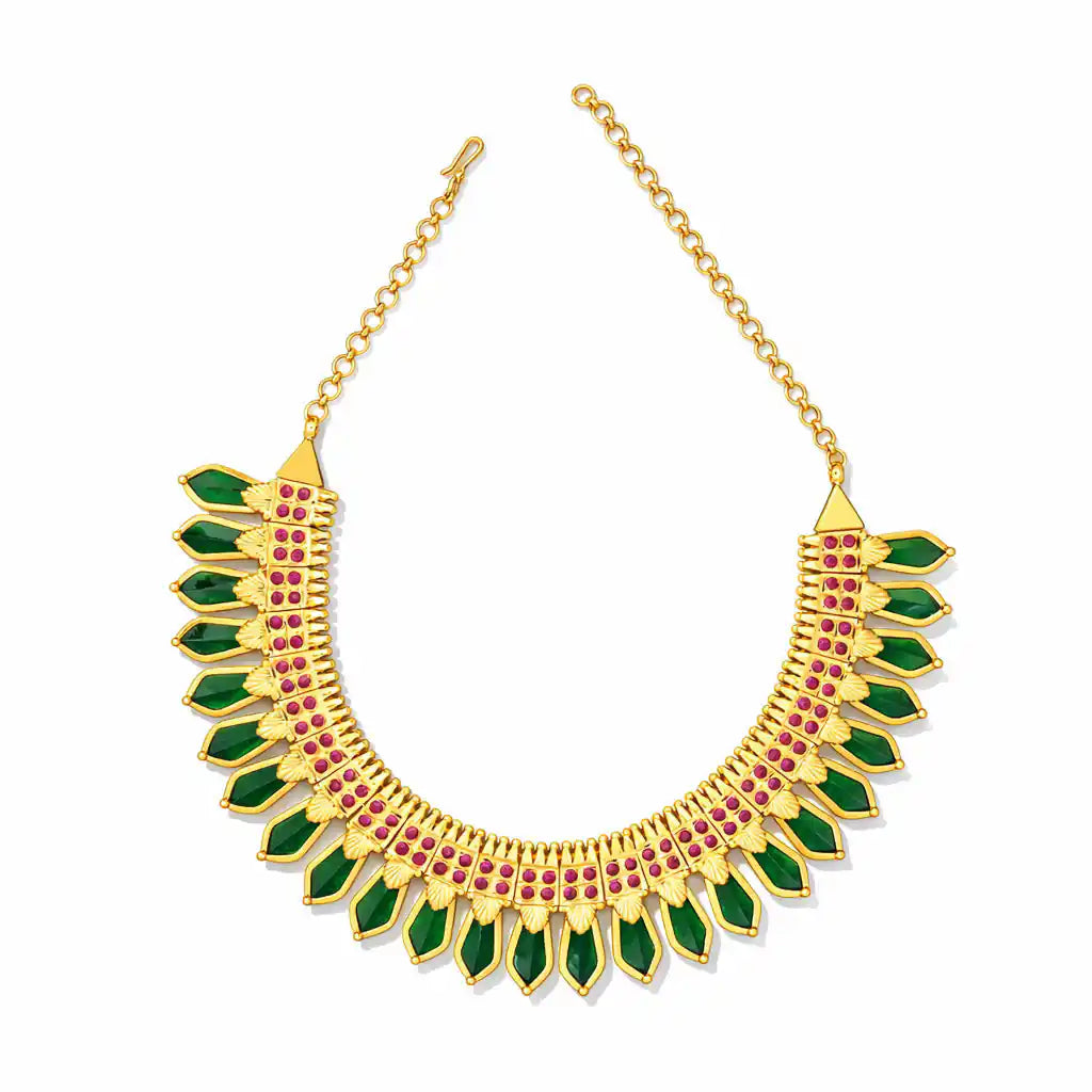 Palakka Stone necklace with stud PSPKNNG10-0002, PSPKSTNG16-081