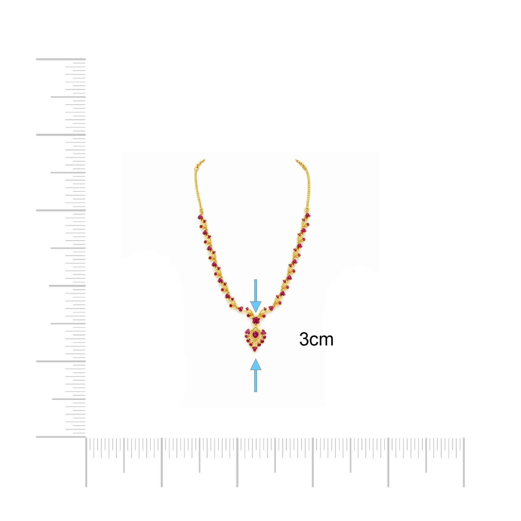 Premium Stone Necklace Short With Stud PMSNS11R-056, PMSHST52R-082