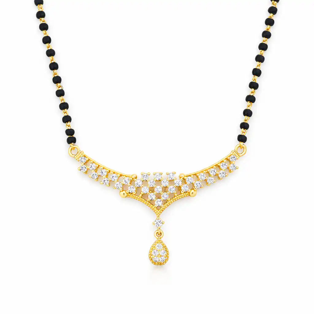 Mangalsutra Karimani Stone Necklace Medium With Stud PLKM10-004, PSHST300W-041