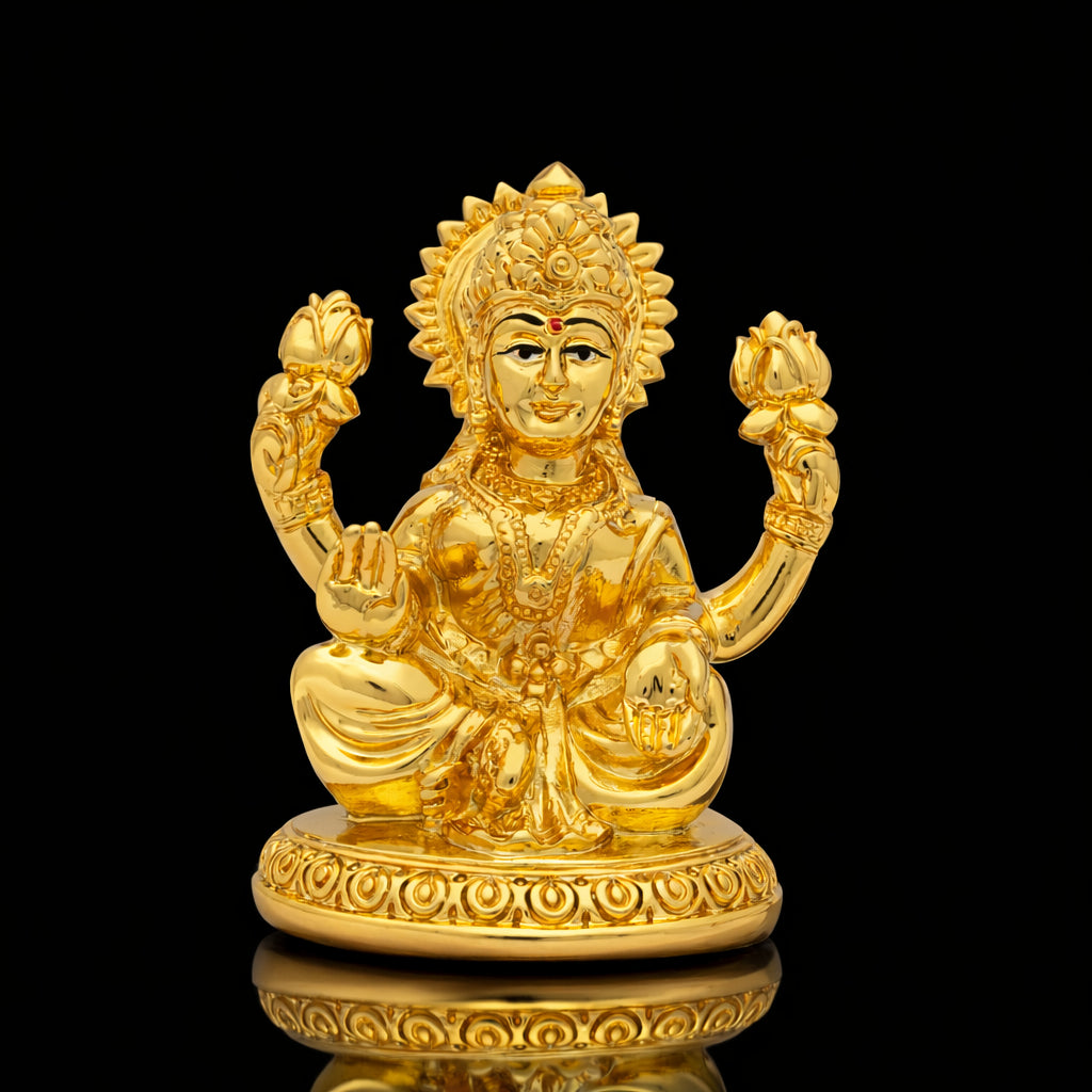 Gold Layered Goddess Lakshmi Idol for Wealth & Prosperity PIDRGL29-002