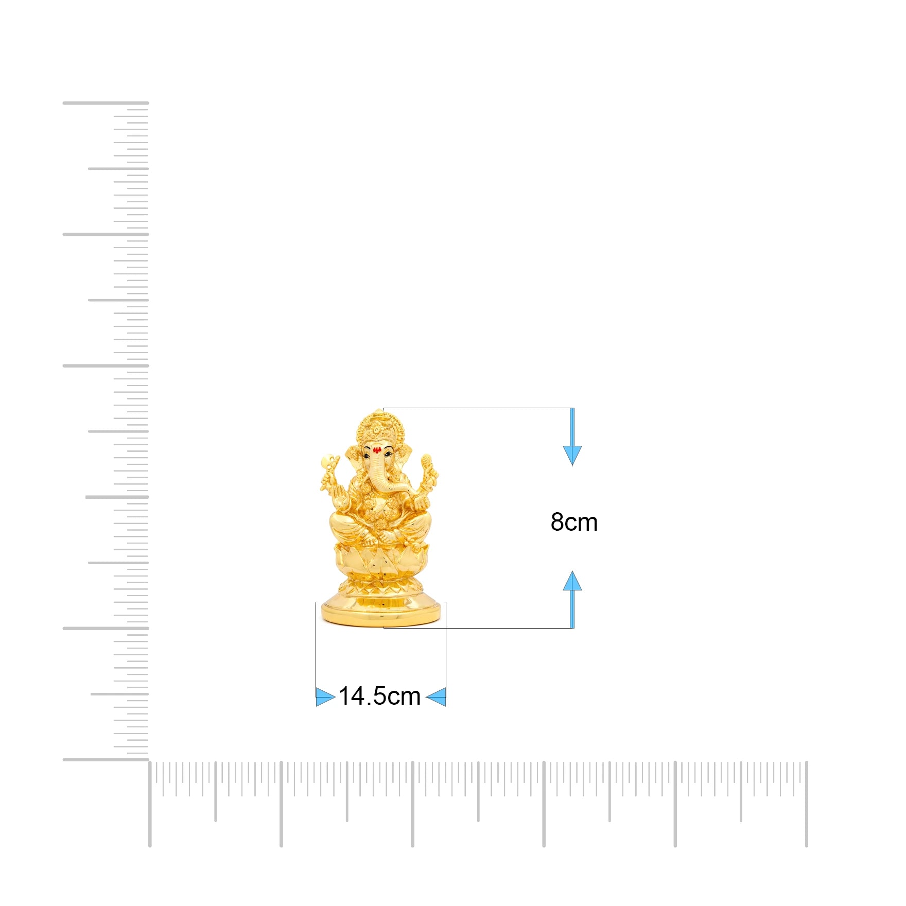 Vighnaharta 24K Gold-Layered Ganesha Murti PIDRGG102-007