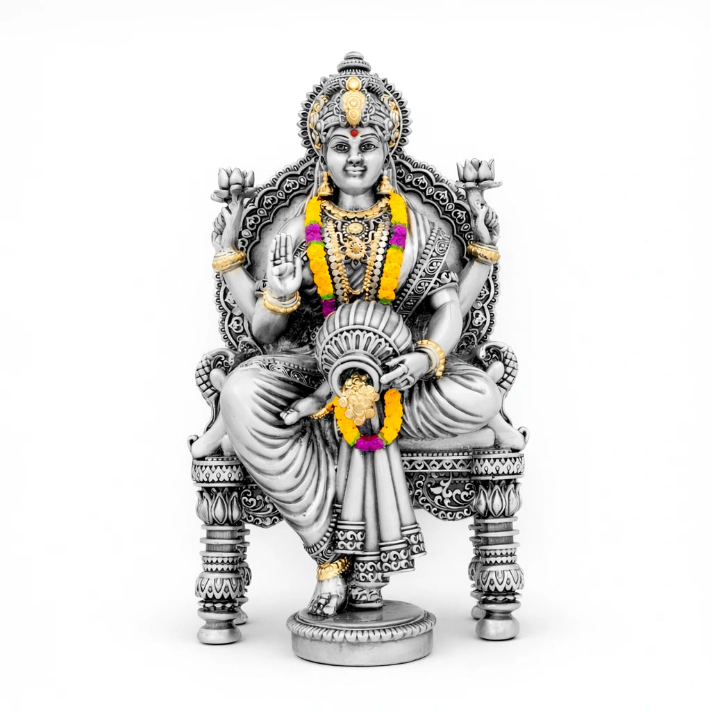 Silver finish Lakshmi Murti for Prosperity PIDRSL12-0061