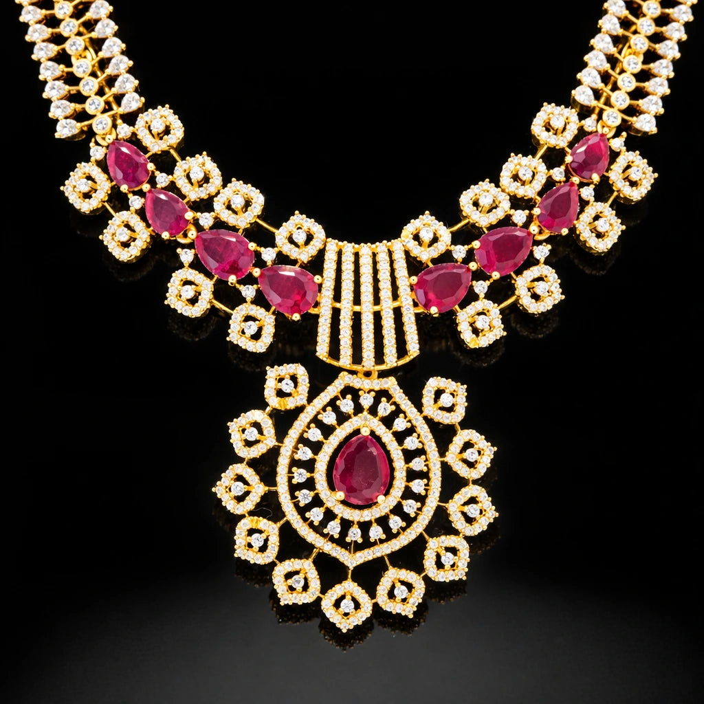 Premium Stone Necklace Short With Stud PMSNS29WR-0011, PMSHST74WR-003