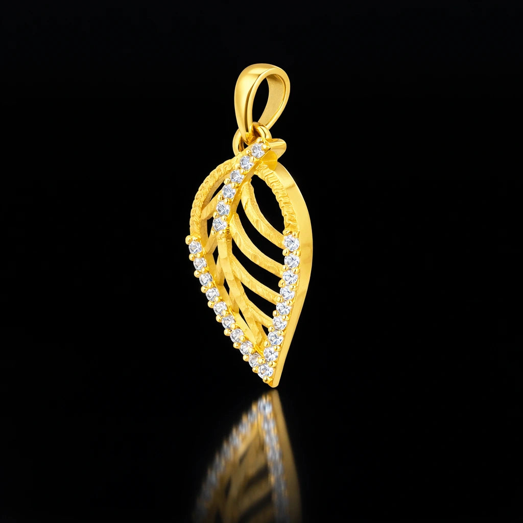 Gold Plated Leaf Pendant