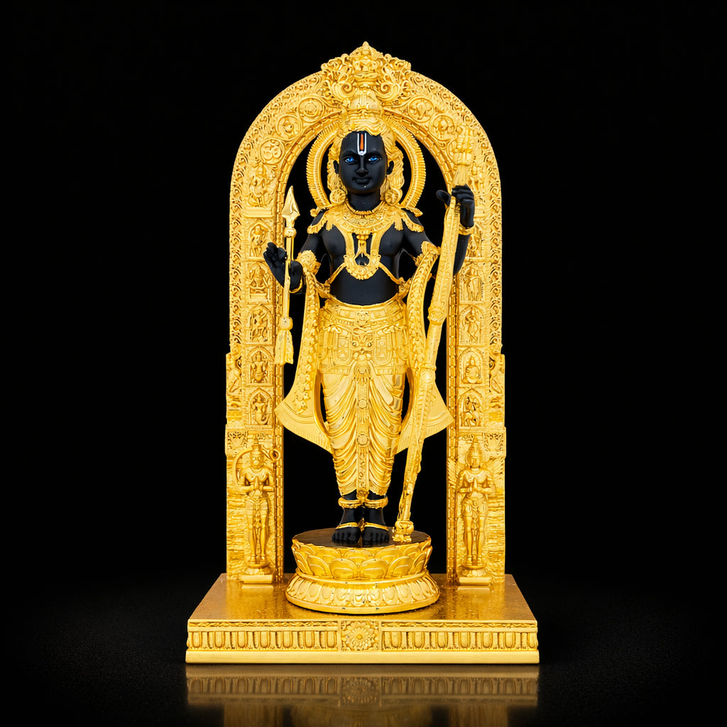Lord Rama Gold Layered Idol with Arch PIDRBSR2-0052