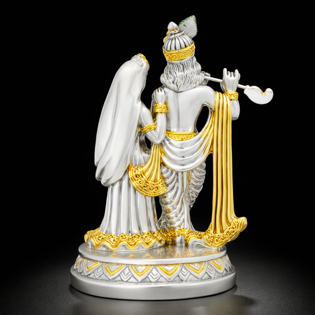 Sacred Radha Krishna Idol with Flute PIDSRK2-083