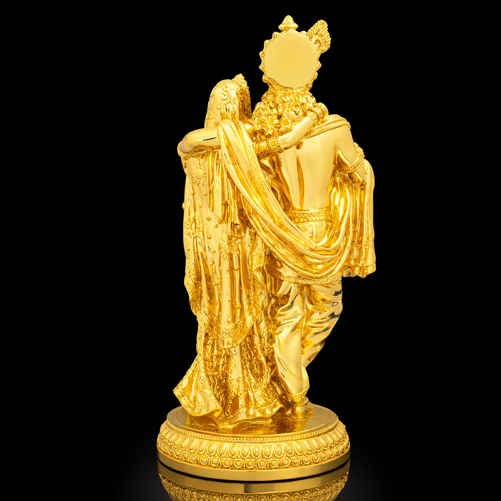 Radha Krishna Divine Love Idol – Premium Gold Layered Statue PIDRGRK16-0003