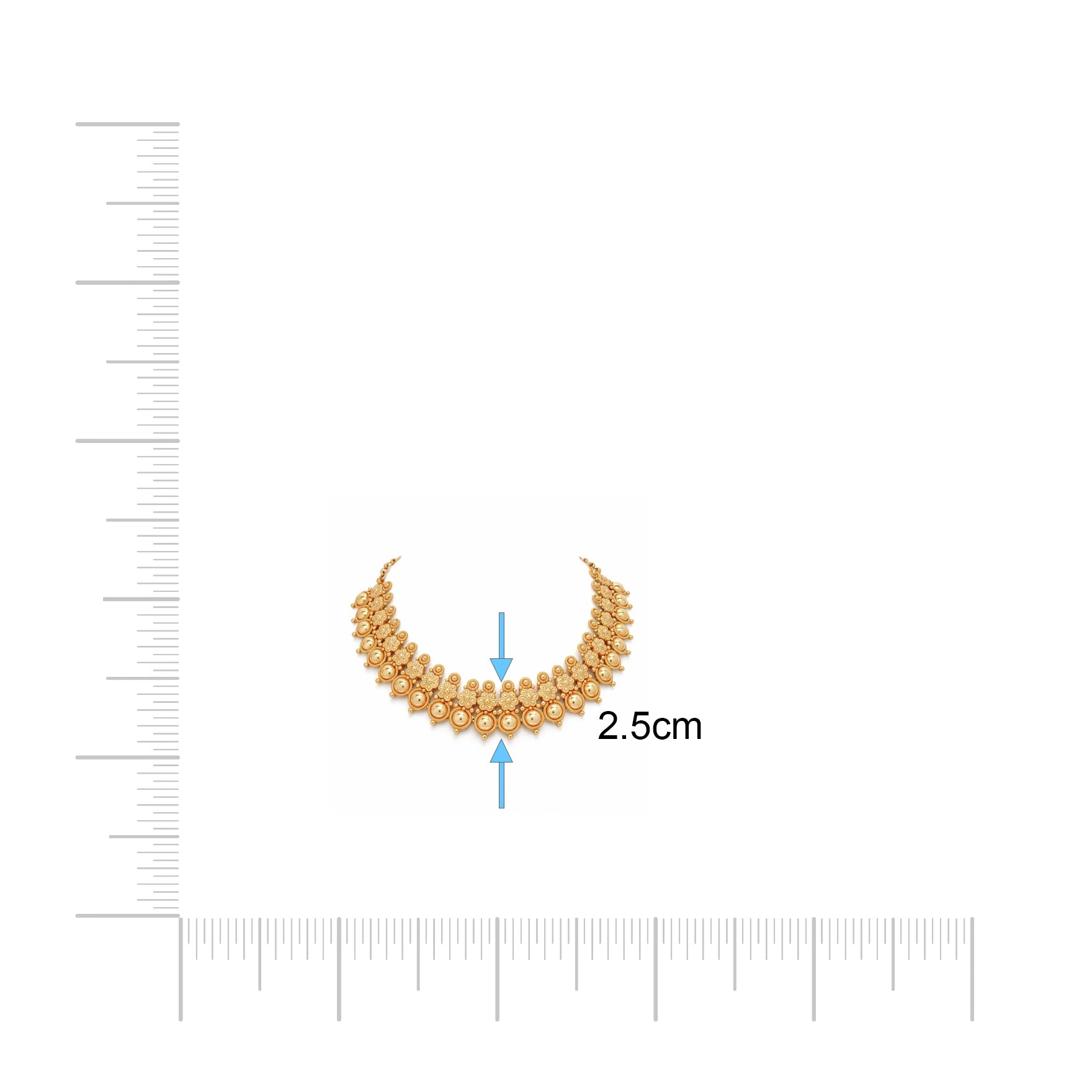 Geru Stone Necklace Short With Stud PGGRNSSR39-085, PGGRSTSR5-041